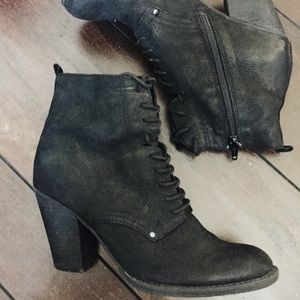 Black Leather Booties